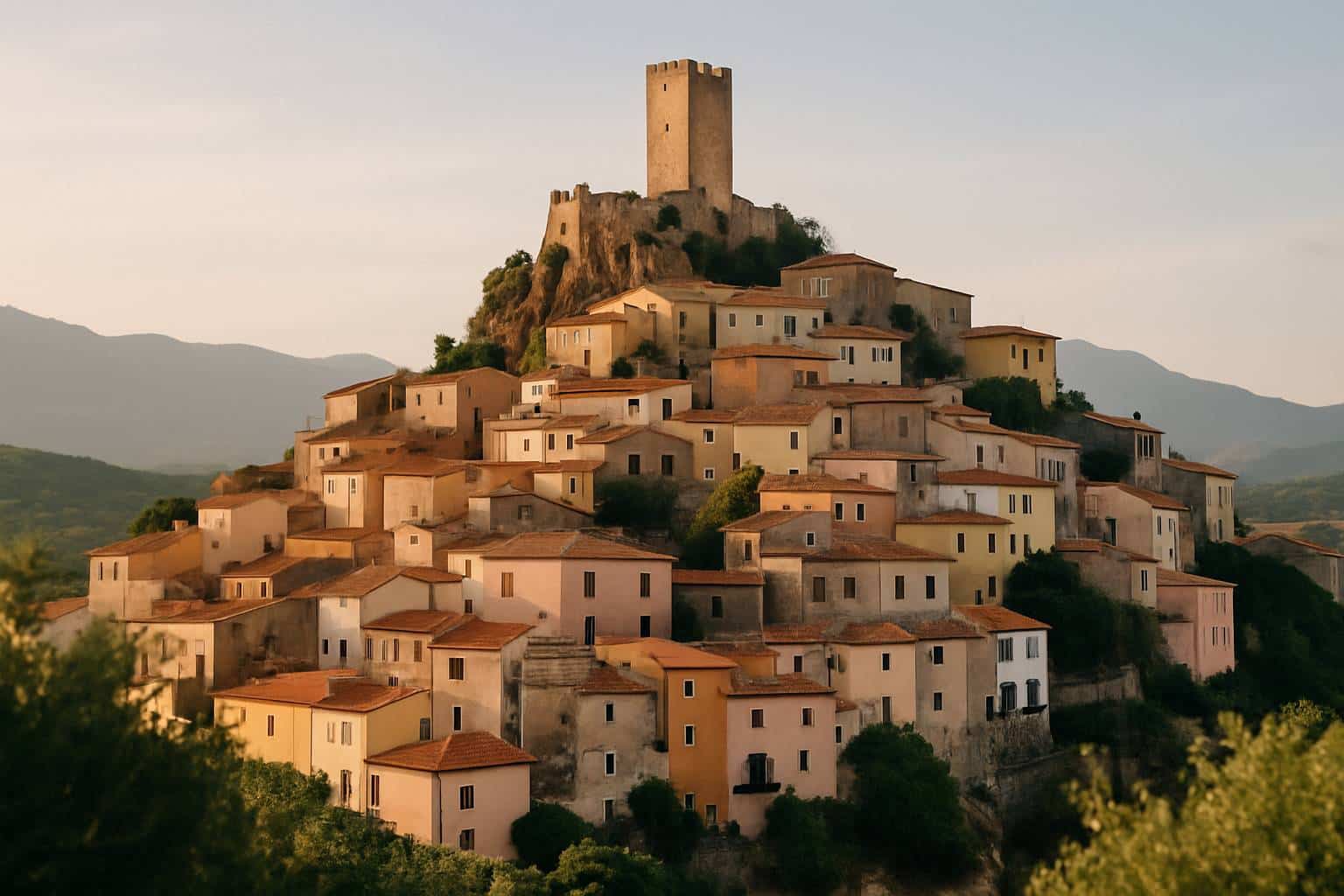 Posada : un superbe village dominé par un château